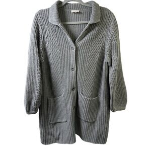 Poetry Gray chunky Knit Cardigan
